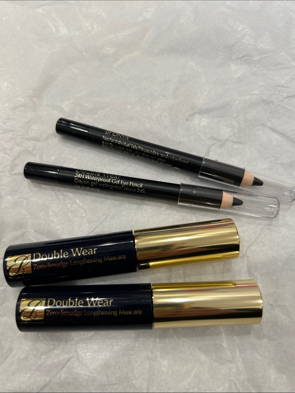 Estee Lauder Double Wear Mascara & Eye Pencils - Black and Gold